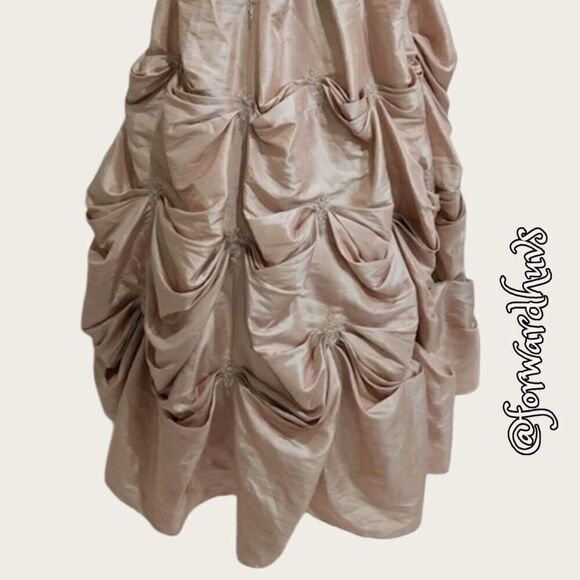 Prom-Ready Christian Michele Strapless Rose Belle Gown - Size 2 - Picture 5 of 13